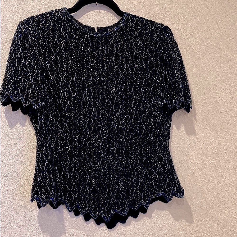 90s Sequins‎ silk top